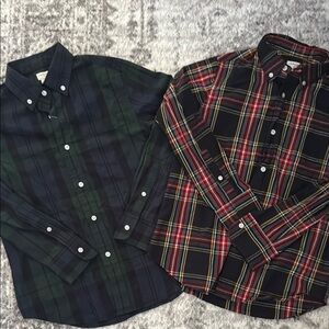 Crew cuts lot of boys button down plaid shirts